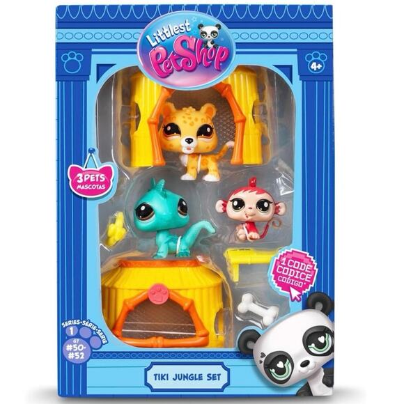 Littlest Pet Shop lps NEW IN BOX Gen 7 Tiki Jungle Playset tiger iguana monkey - Picture 2 of 8